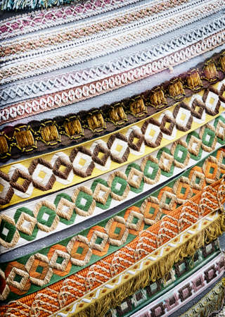 old textile borders - nice background patternの写真素材