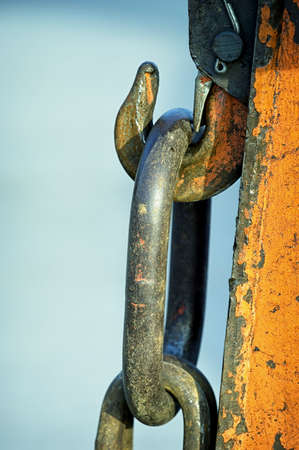 big chain and hook - close up