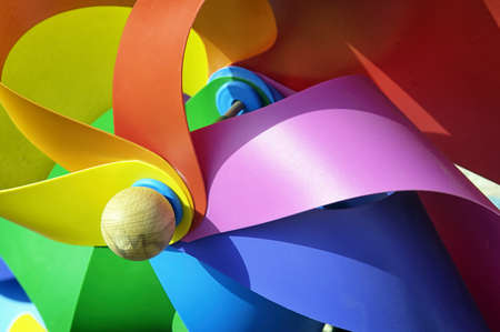 colorful wind wheel - close upの写真素材
