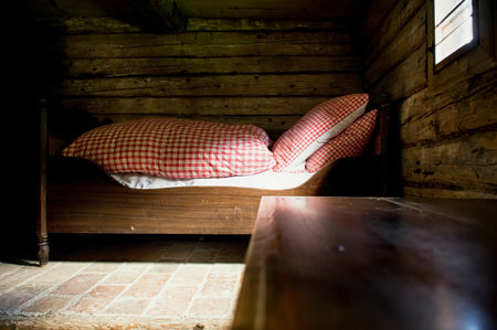 old bedroom at a farmのeditorial素材