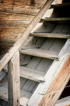 old wooden ladder at a farmhouseの写真素材