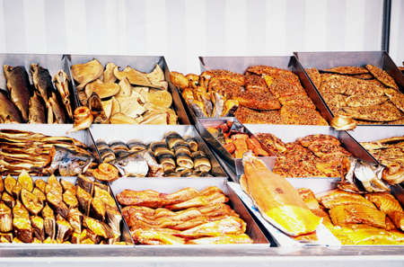 fish at a farmers marketの写真素材