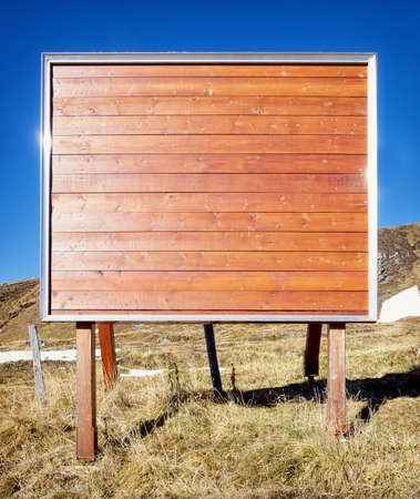 new wooden billboard - copy spaceの写真素材