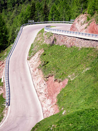 country road at the alpsの写真素材