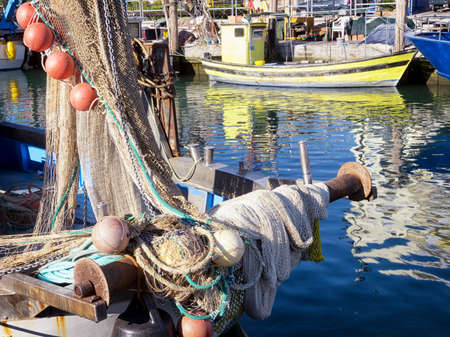 old trawler at a port