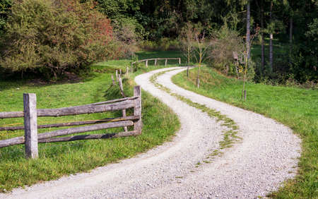 dirt road at the european alpsの写真素材