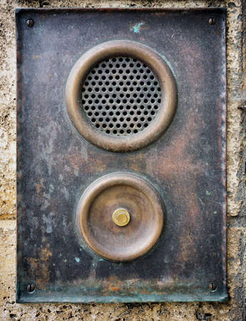 old bell button and speaker