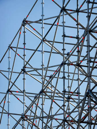 modern scaffolding at a construction site