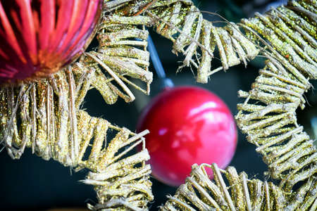 christmas decoration - christmas bauble - closeupの写真素材