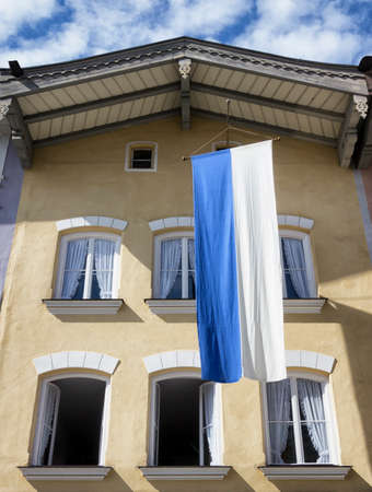 historic facade in bad toelz - bavariaの写真素材