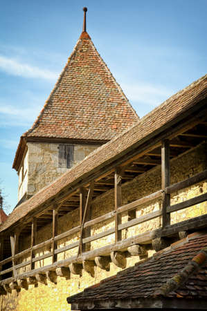 old Fortified Wall in rothenburg,frankenの写真素材