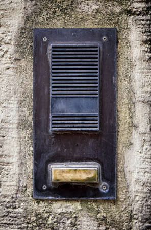 bell button - close up  - with space for textの写真素材