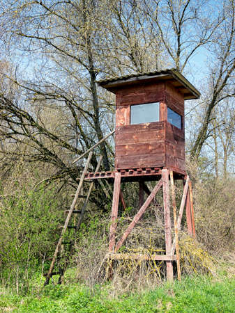 wildlife observation point - raised blindの写真素材