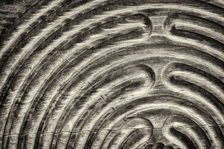 close up of a wooden mazeの写真素材
