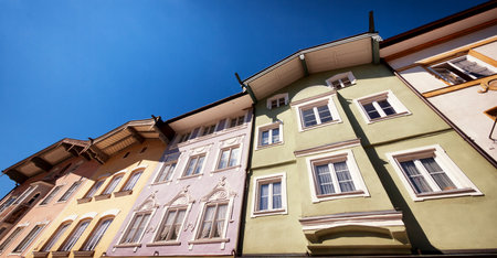 historic facade in bad toelz - bavaria