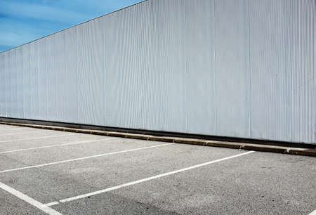 parking lots at a supermarket - background with space for textの写真素材