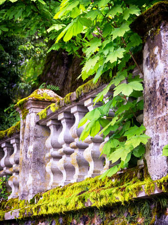 old balustrade at a historic buildingの写真素材