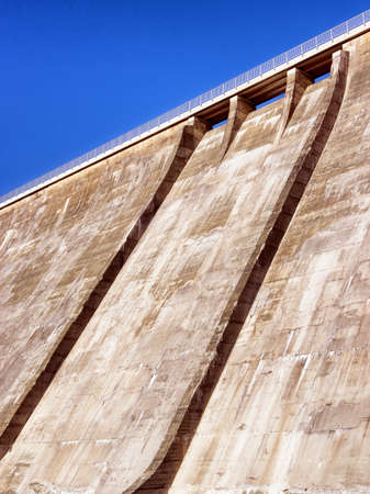 modern concrete dam in austriaの写真素材