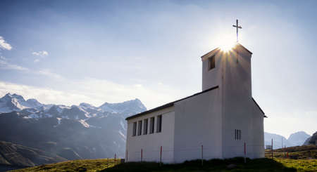old church at the european alps