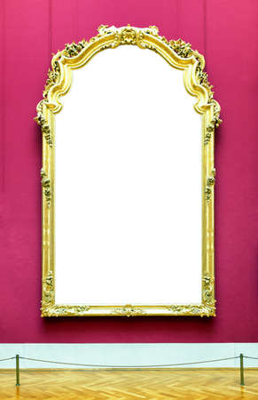 old picture frame at a museum - nice background with copy spaceの写真素材