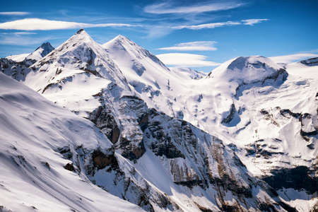grossglockner mountain in austria - european alpsの写真素材