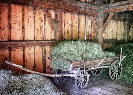 old cart at a farm