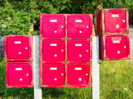 old rusty letterbox - close upの写真素材