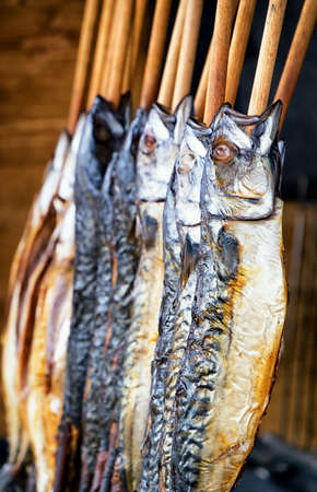 typical bavarian steckerlfisch at the oktoberfest - germanyの写真素材