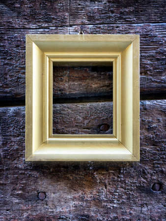 old picture frame with copy spaceの写真素材