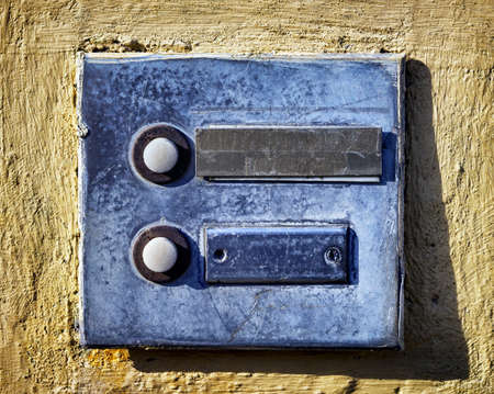 old bell button - close up  - with space for textの写真素材