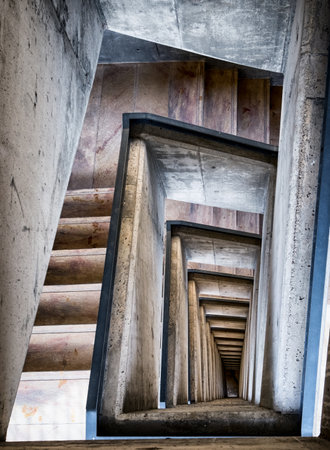 modern spiral staircase - concrete - photo