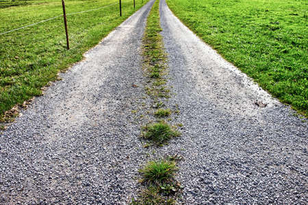 country road at the european alpsの写真素材
