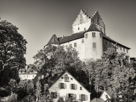 famous facade at meersburg / germanyのeditorial素材