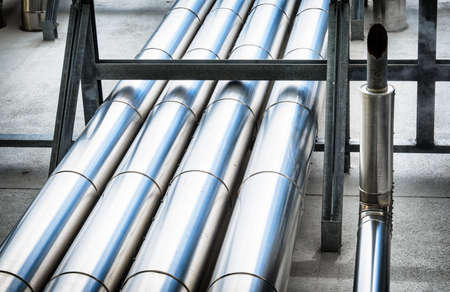 modern tubes at a laboratoryの写真素材