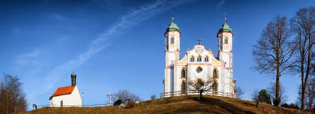 famous church in Bad Toelz - Bad TÃ¶lz - Bavaria - Germanyの写真素材