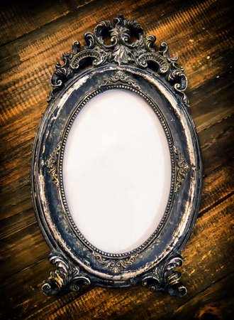 old picture frame with copy spaceの写真素材