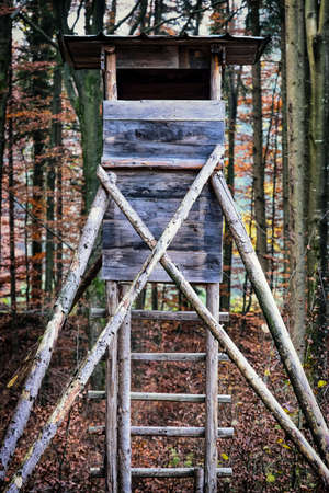 wildlife observation point - raised blindの写真素材