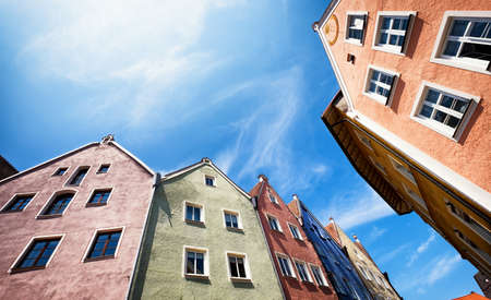 old facade at fuessen in germany - bavariaの写真素材