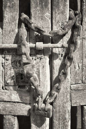 beautiful old padlock - close-upの写真素材