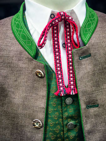 part of a typical bavarian trachtの写真素材