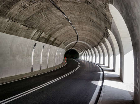 tunnel at the european alps (austria)の写真素材