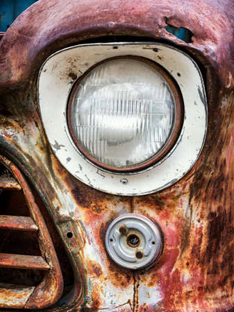 part of a rusty vintage carの写真素材