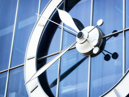 public clock at a station