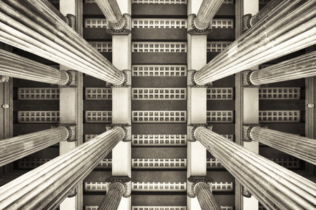 old columns at a historic building