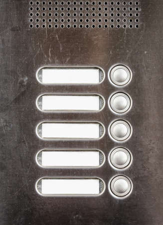 bell button - close up  - with space for textの写真素材