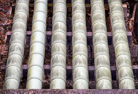 old pipeline at a factoryの写真素材