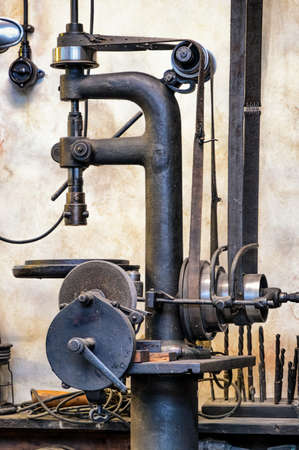 old workbench at an antique workshopの写真素材