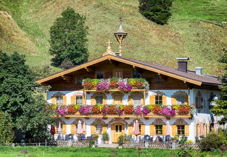 typical old fashioned farmhouse in bavariaのeditorial素材