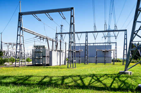 modern electricity power stationの写真素材