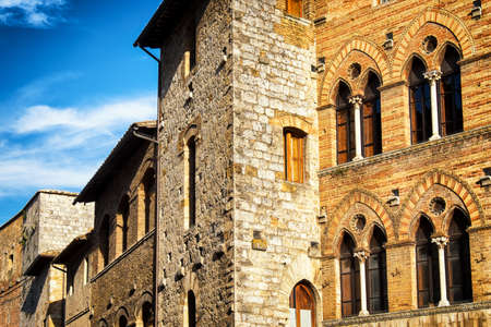 old town of san gimignano - tuscany - italyの写真素材